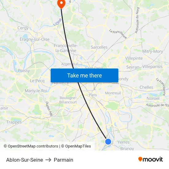 Ablon-Sur-Seine to Parmain map