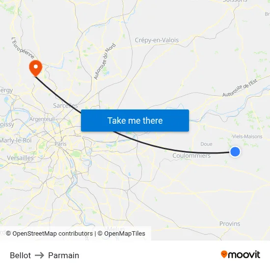 Bellot to Parmain map