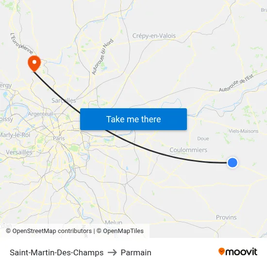 Saint-Martin-Des-Champs to Parmain map