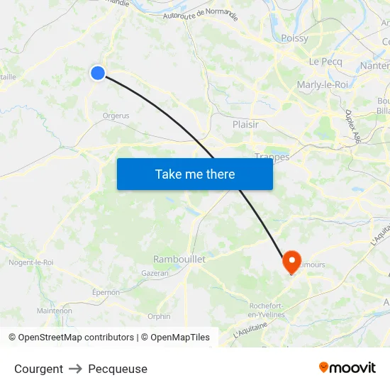 Courgent to Pecqueuse map