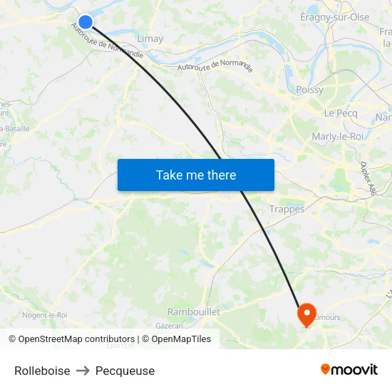 Rolleboise to Pecqueuse map