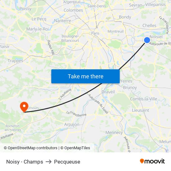 Noisy - Champs to Pecqueuse map