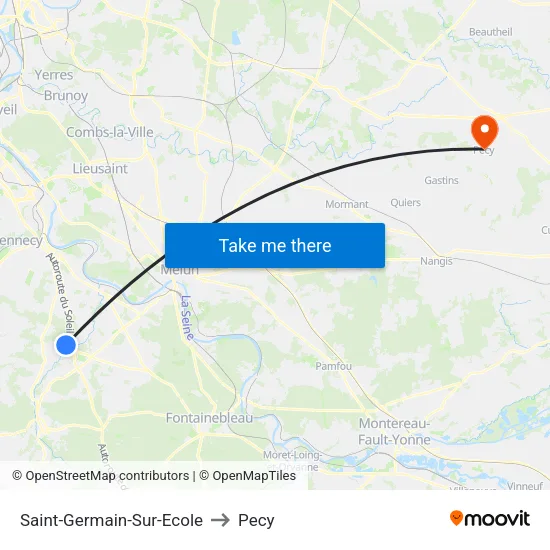 Saint-Germain-Sur-Ecole to Pecy map