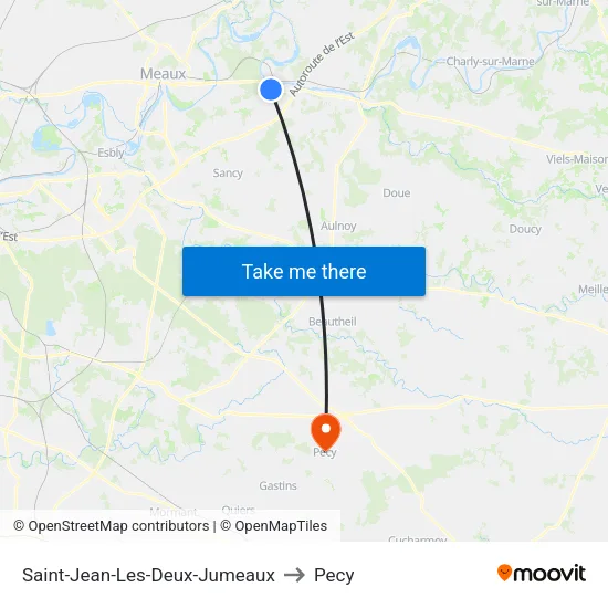 Saint-Jean-Les-Deux-Jumeaux to Pecy map