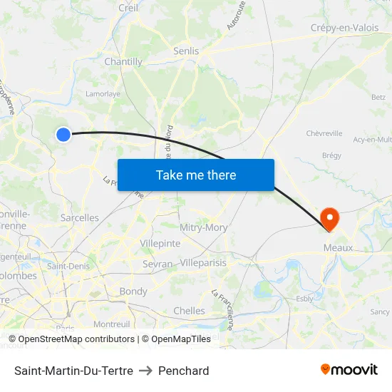 Saint-Martin-Du-Tertre to Penchard map