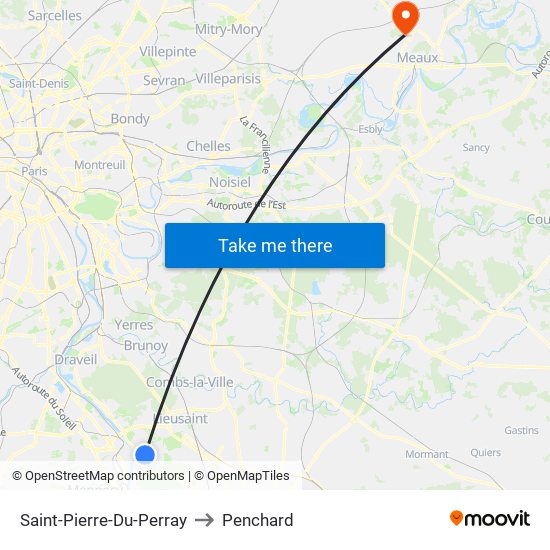 Saint-Pierre-Du-Perray to Penchard map