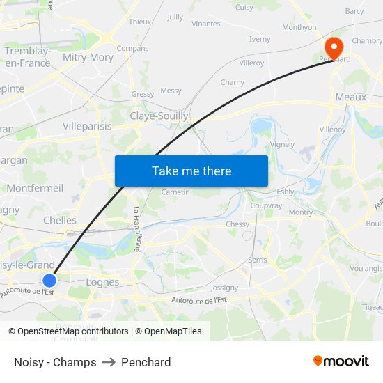 Noisy - Champs to Penchard map