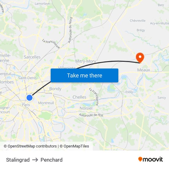 Stalingrad to Penchard map