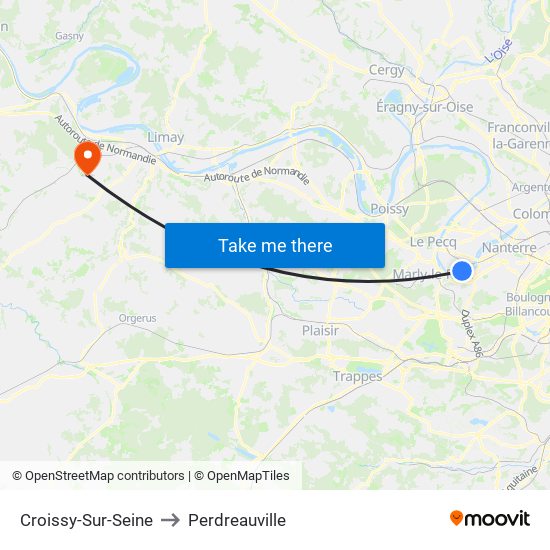 Croissy-Sur-Seine to Perdreauville map