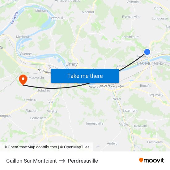 Gaillon-Sur-Montcient to Perdreauville map