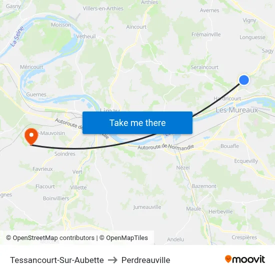 Tessancourt-Sur-Aubette to Perdreauville map