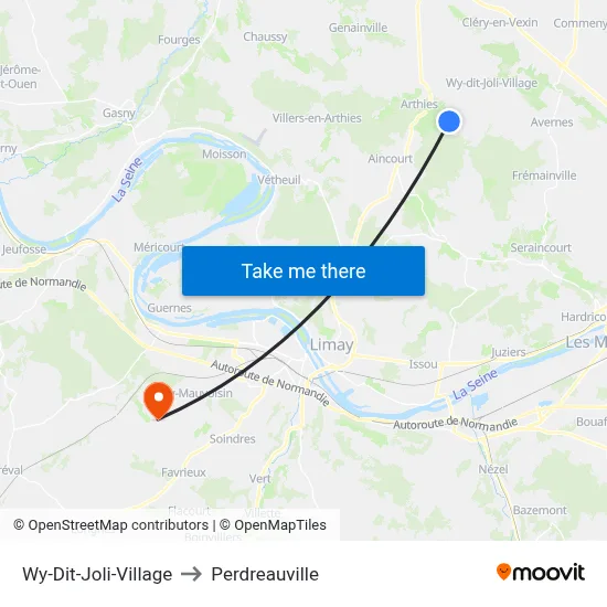 Wy-Dit-Joli-Village to Perdreauville map