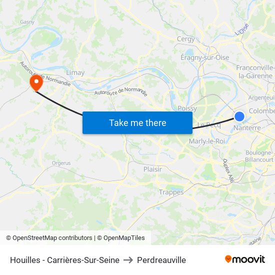 Houilles - Carrières-Sur-Seine to Perdreauville map