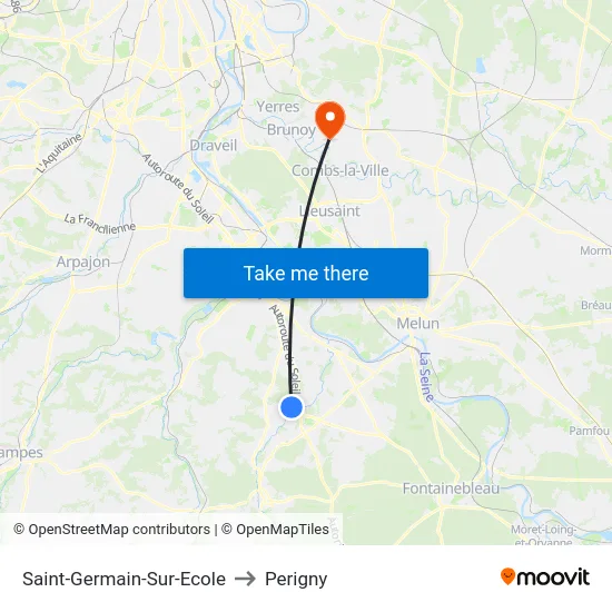 Saint-Germain-Sur-Ecole to Perigny map