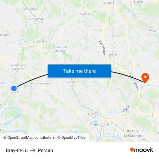 Bray-Et-Lu to Persan map