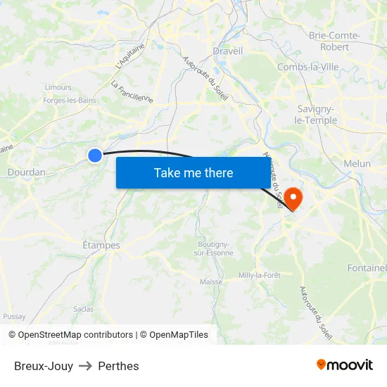 Breux-Jouy to Perthes map