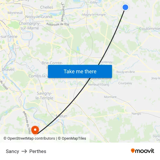 Sancy to Perthes map