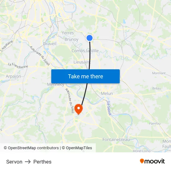 Servon to Perthes map