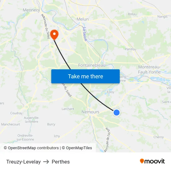 Treuzy-Levelay to Perthes map