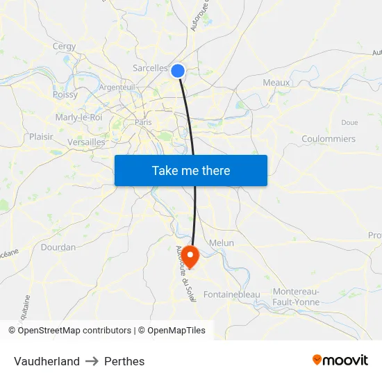 Vaudherland to Perthes map