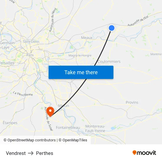 Vendrest to Perthes map