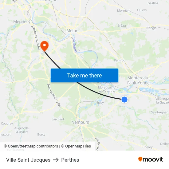 Ville-Saint-Jacques to Perthes map