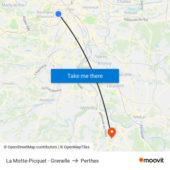 La Motte-Picquet - Grenelle to Perthes map