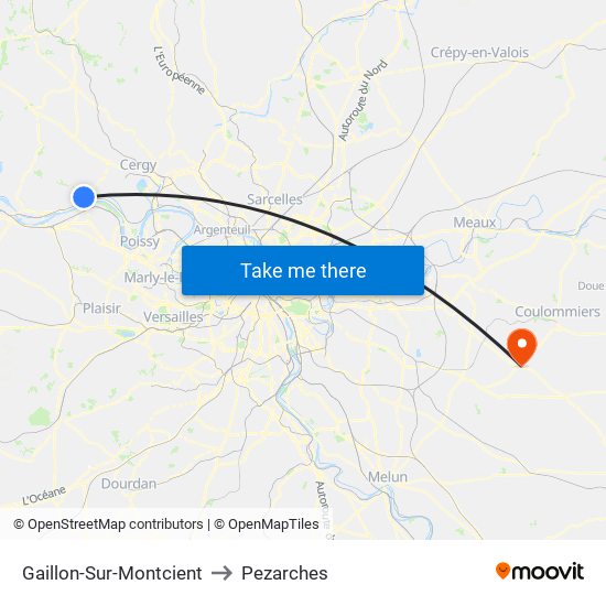 Gaillon-Sur-Montcient to Pezarches map