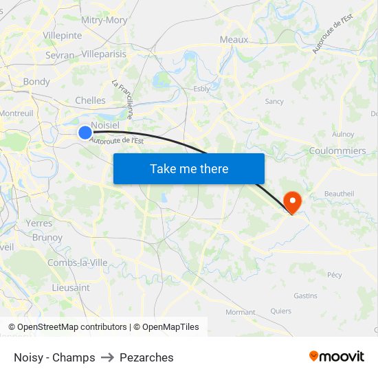Noisy - Champs to Pezarches map