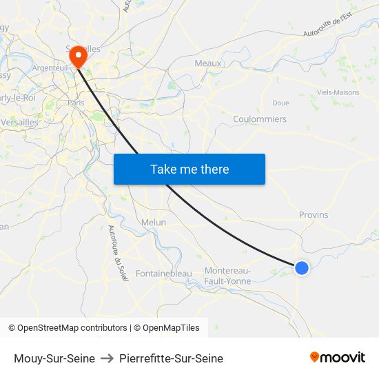 Mouy-Sur-Seine to Pierrefitte-Sur-Seine map