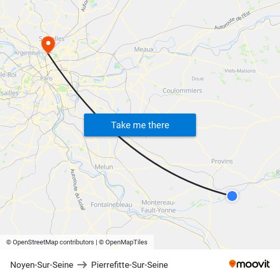 Noyen-Sur-Seine to Pierrefitte-Sur-Seine map