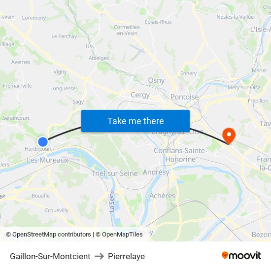 Gaillon-Sur-Montcient to Pierrelaye map