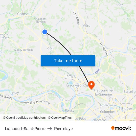 Liancourt-Saint-Pierre to Pierrelaye map