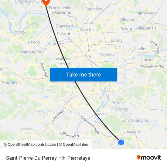 Saint-Pierre-Du-Perray to Pierrelaye map