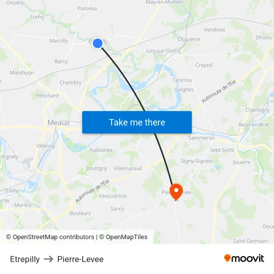 Etrepilly to Pierre-Levee map