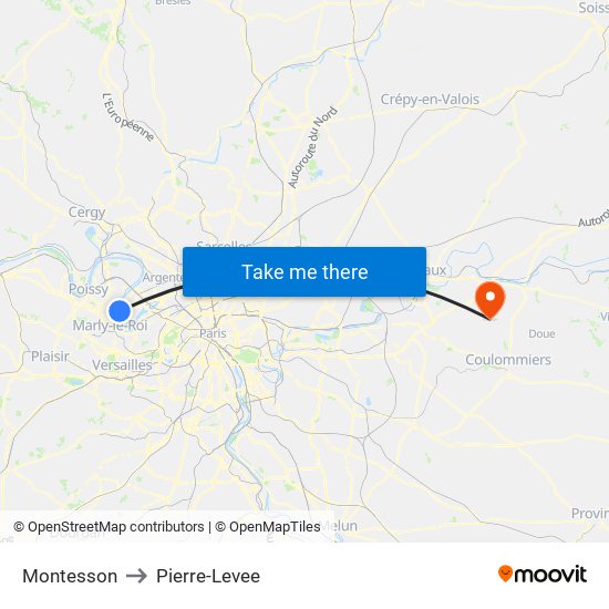 Montesson to Pierre-Levee map