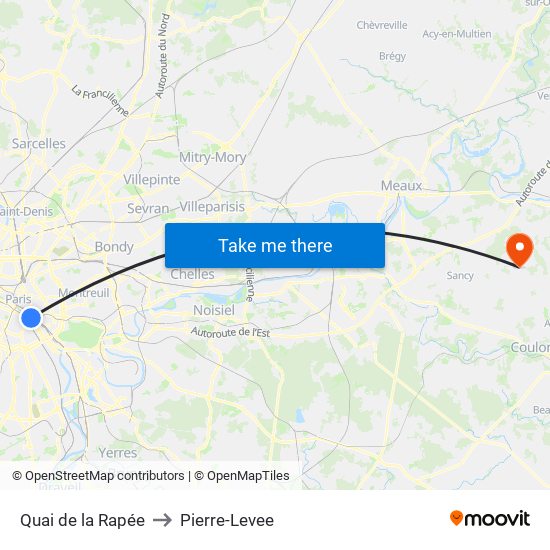 Quai de la Rapée to Pierre-Levee map