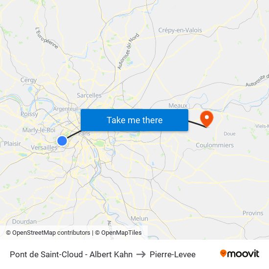 Pont de Saint-Cloud - Albert Kahn to Pierre-Levee map