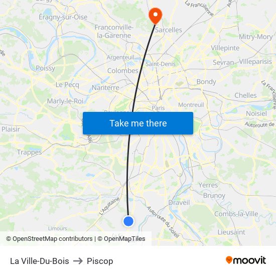 La Ville-Du-Bois to Piscop map