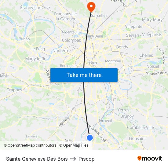 Sainte-Genevieve-Des-Bois to Piscop map
