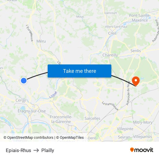 Epiais-Rhus to Plailly map
