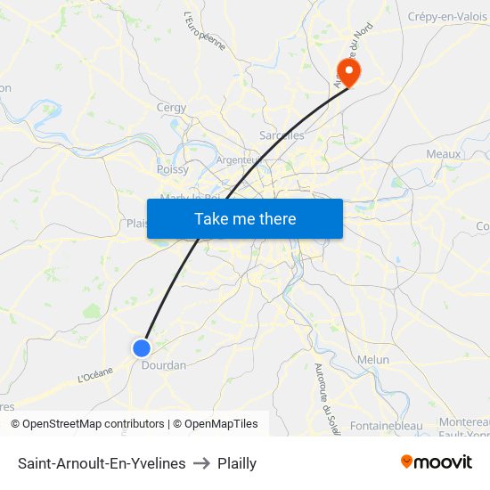 Saint-Arnoult-En-Yvelines to Plailly map