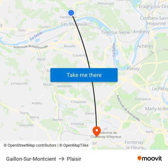 Gaillon-Sur-Montcient to Plaisir map