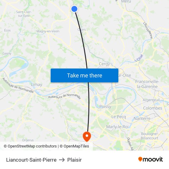 Liancourt-Saint-Pierre to Plaisir map