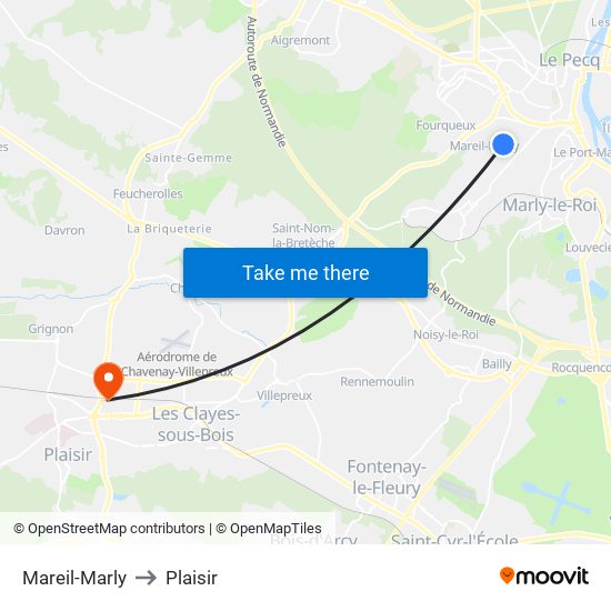 Mareil-Marly to Plaisir map
