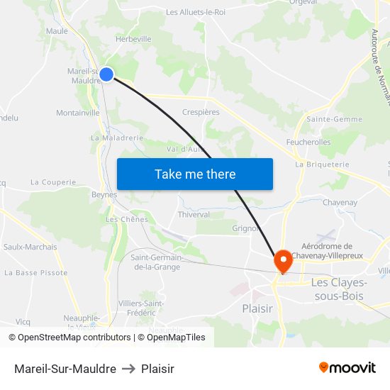 Mareil-Sur-Mauldre to Plaisir map