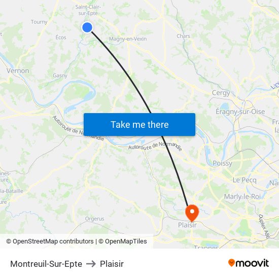 Montreuil-Sur-Epte to Plaisir map