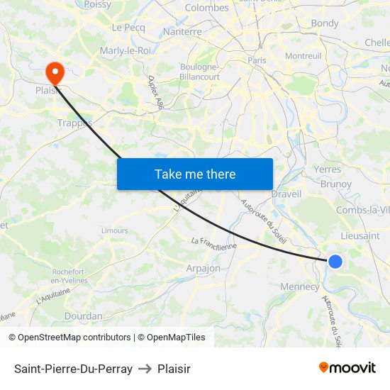 Saint-Pierre-Du-Perray to Plaisir map