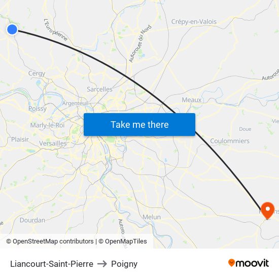 Liancourt-Saint-Pierre to Poigny map