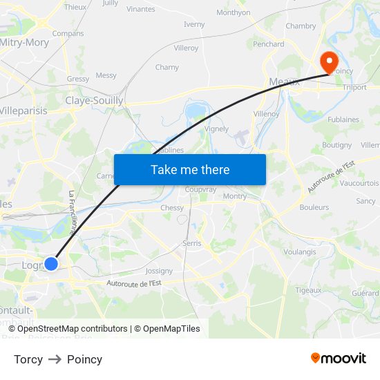 Torcy to Poincy map